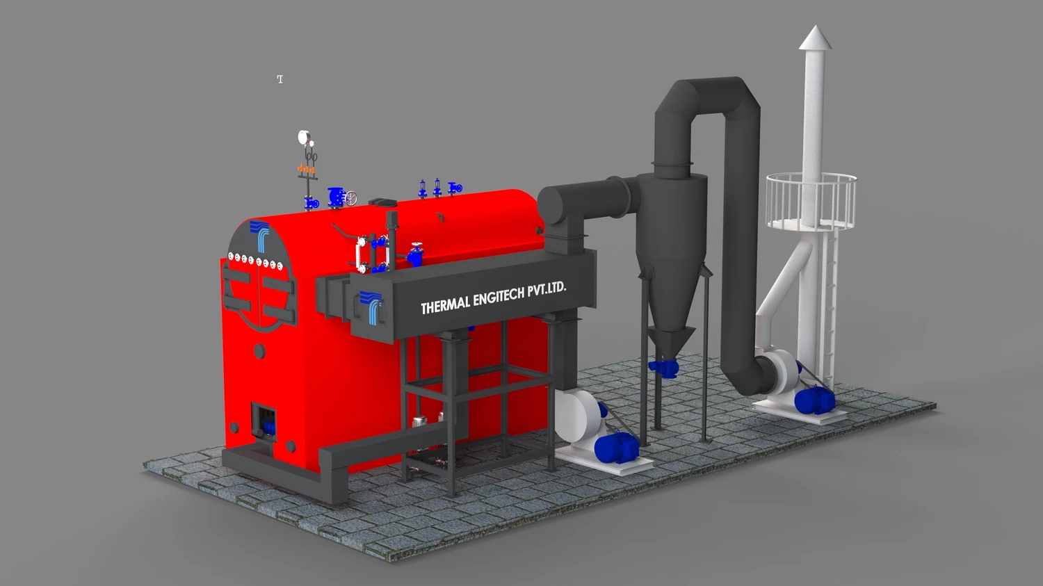 Hybrid Multi Fuel Fired Combi-Thermal Type Boiler — Thermal Engitech product render